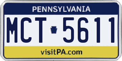 PA license plate MCT5611