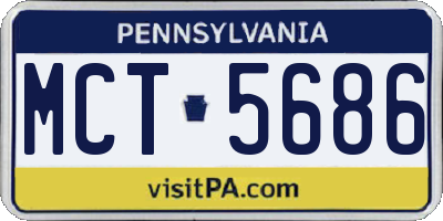 PA license plate MCT5686