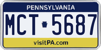 PA license plate MCT5687