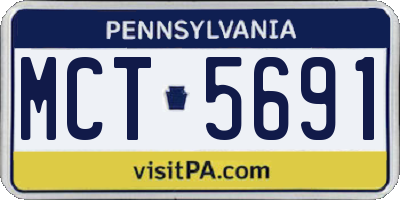PA license plate MCT5691