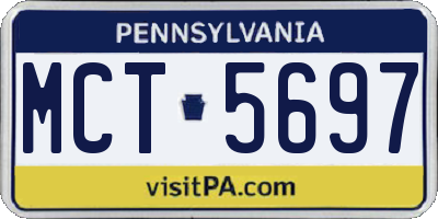 PA license plate MCT5697