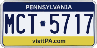 PA license plate MCT5717
