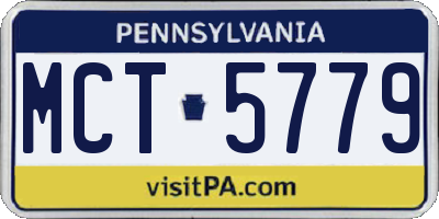 PA license plate MCT5779