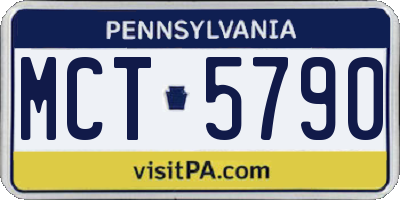 PA license plate MCT5790