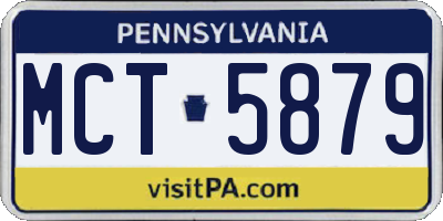 PA license plate MCT5879