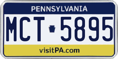 PA license plate MCT5895