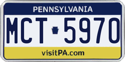 PA license plate MCT5970