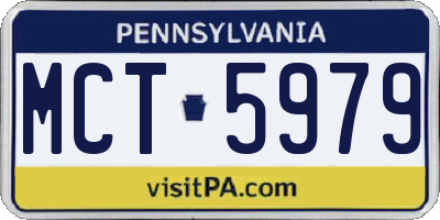 PA license plate MCT5979