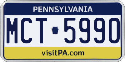 PA license plate MCT5990