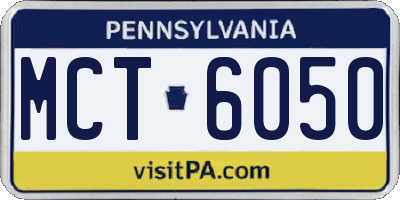 PA license plate MCT6050