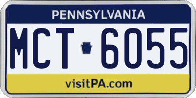 PA license plate MCT6055