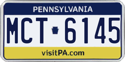 PA license plate MCT6145