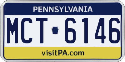 PA license plate MCT6146