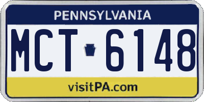 PA license plate MCT6148
