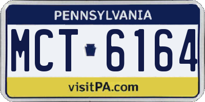 PA license plate MCT6164