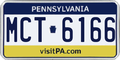 PA license plate MCT6166