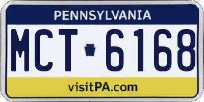 PA license plate MCT6168