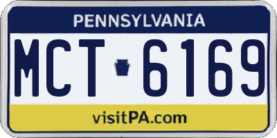 PA license plate MCT6169