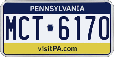PA license plate MCT6170