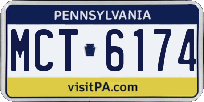 PA license plate MCT6174