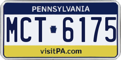 PA license plate MCT6175