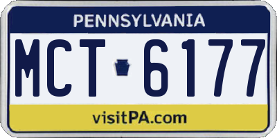 PA license plate MCT6177