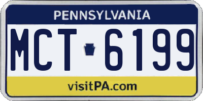 PA license plate MCT6199