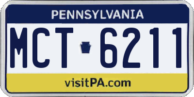 PA license plate MCT6211