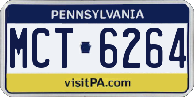PA license plate MCT6264