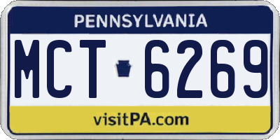 PA license plate MCT6269