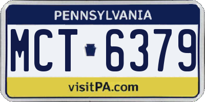 PA license plate MCT6379