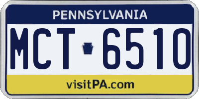 PA license plate MCT6510