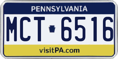 PA license plate MCT6516