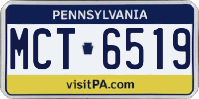 PA license plate MCT6519