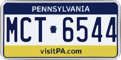 PA license plate MCT6544