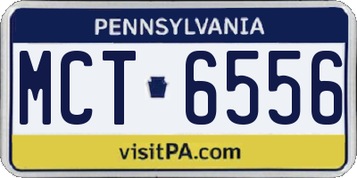 PA license plate MCT6556