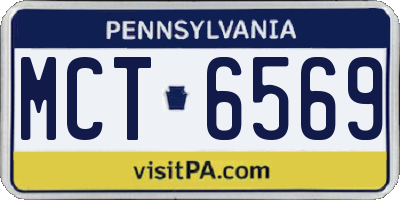 PA license plate MCT6569