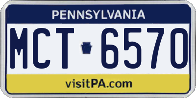 PA license plate MCT6570