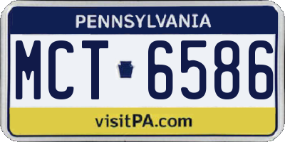PA license plate MCT6586