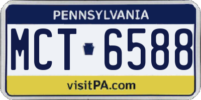 PA license plate MCT6588