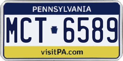 PA license plate MCT6589