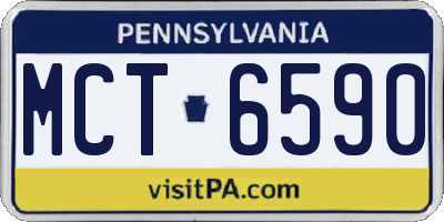 PA license plate MCT6590