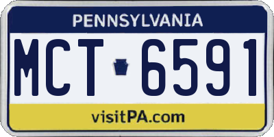 PA license plate MCT6591