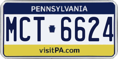 PA license plate MCT6624