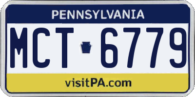 PA license plate MCT6779