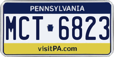 PA license plate MCT6823