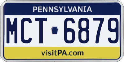 PA license plate MCT6879