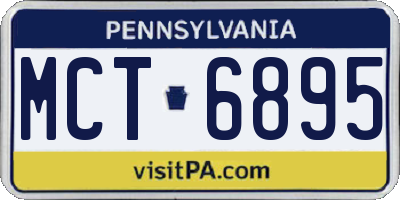 PA license plate MCT6895