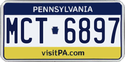 PA license plate MCT6897