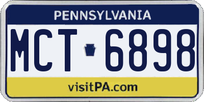 PA license plate MCT6898